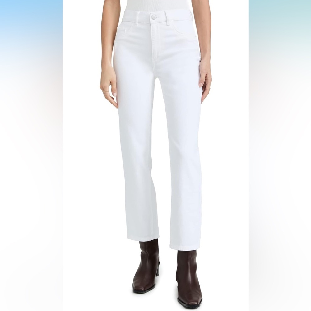 DL1961 Patti Straight Leg Women's White Jeans-Milk